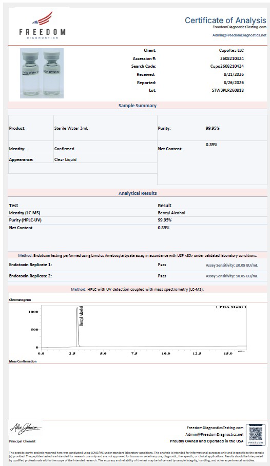 Sterile Water 3mL