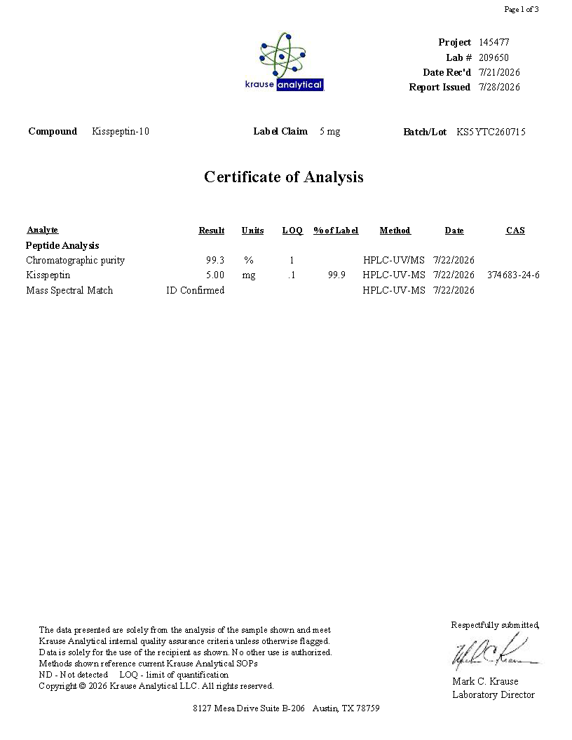 Kisspeptin-10 5mg
