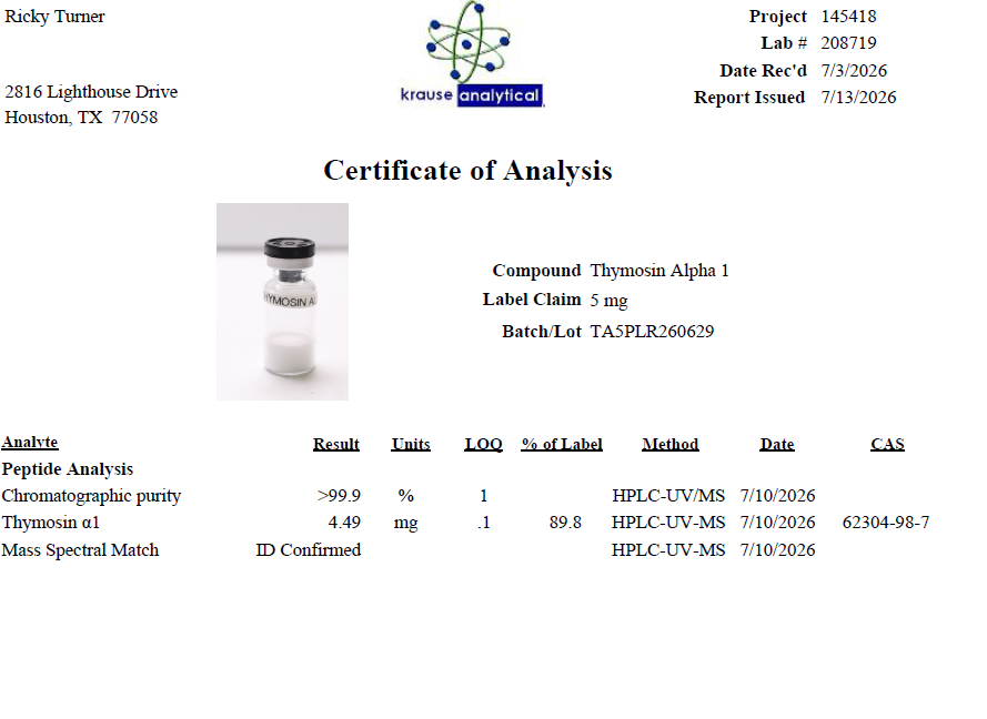 Thymosin Alpha-1 5mg
